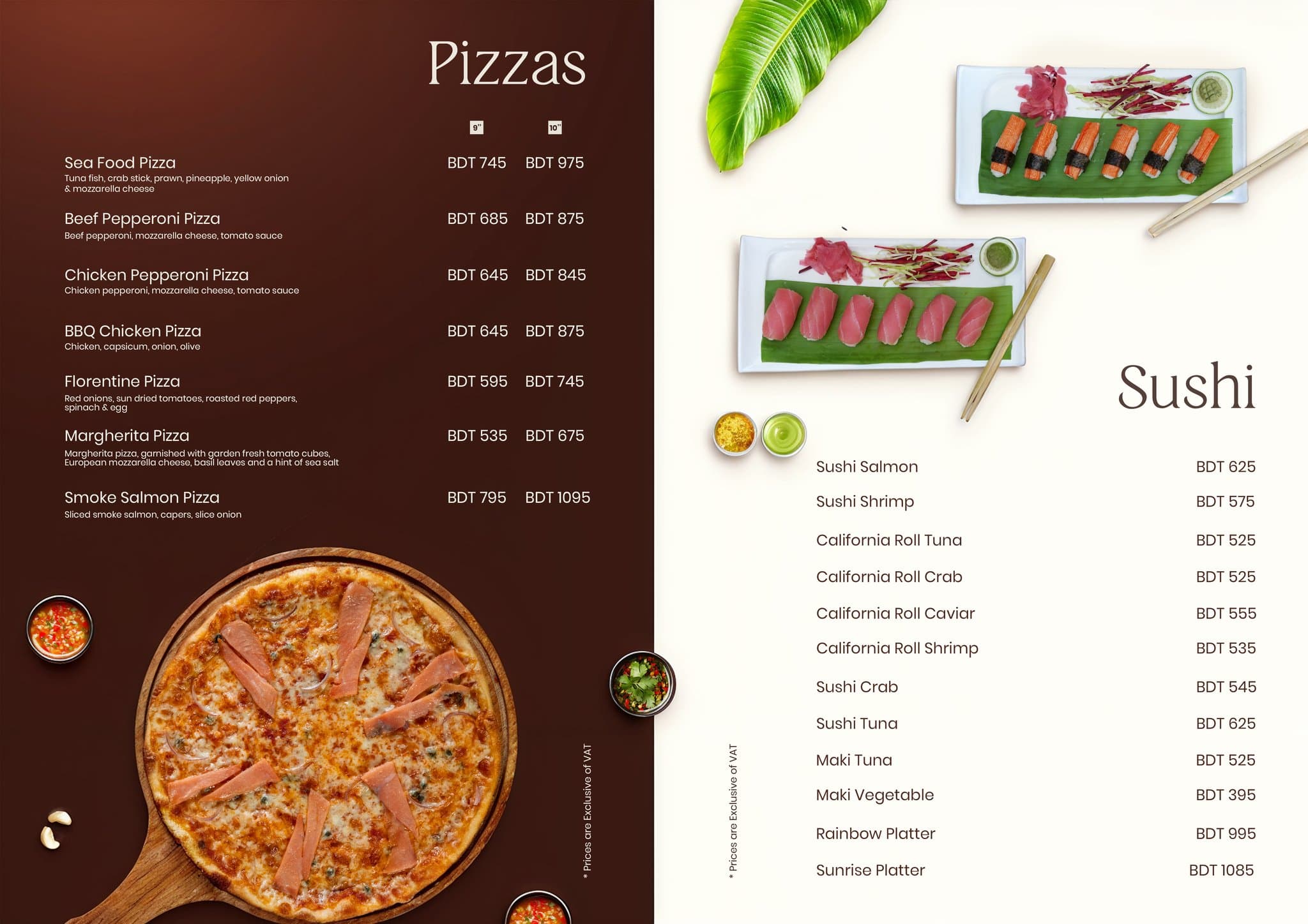 Pizzas & Sushi