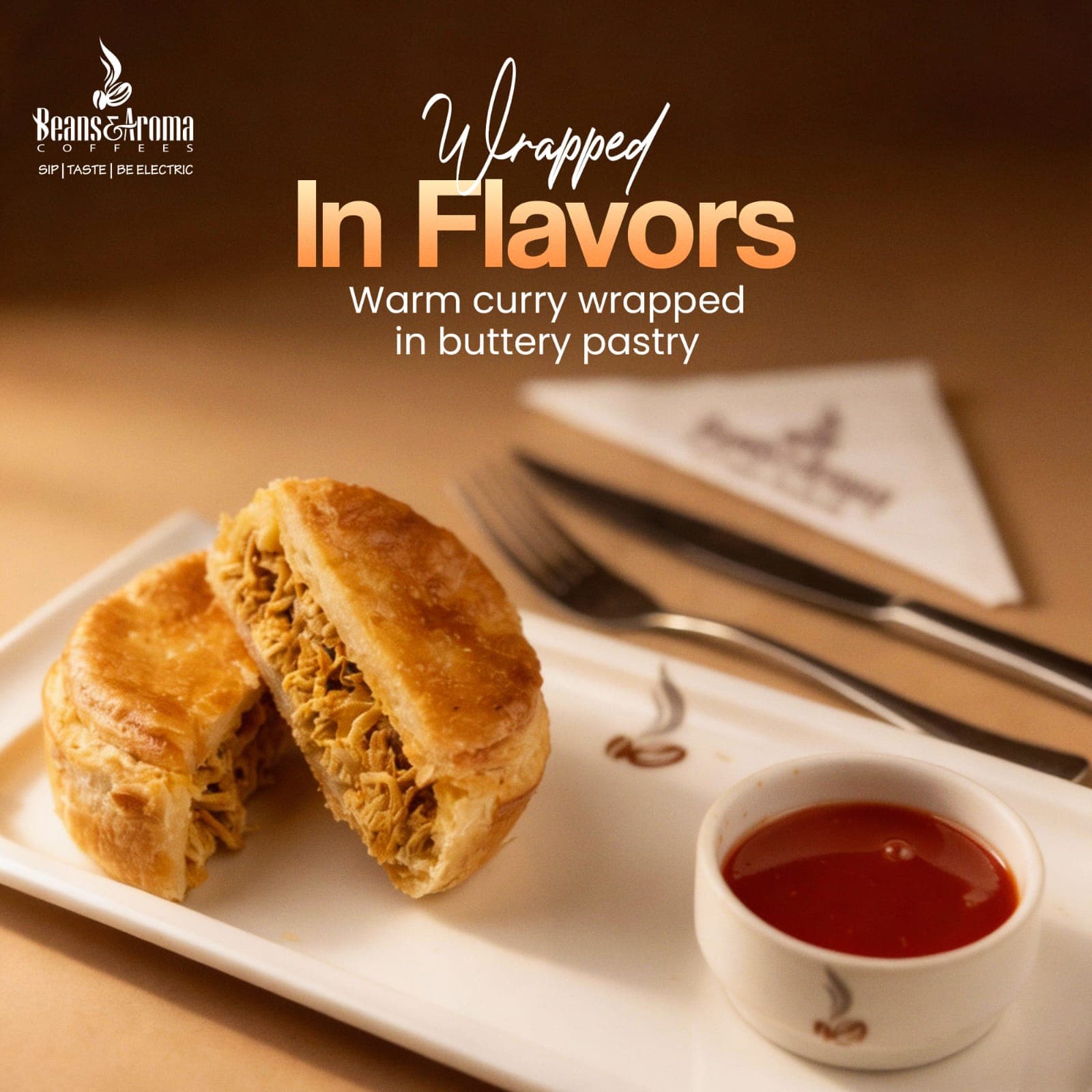 Wrapped In Flavors - warm curry pastry